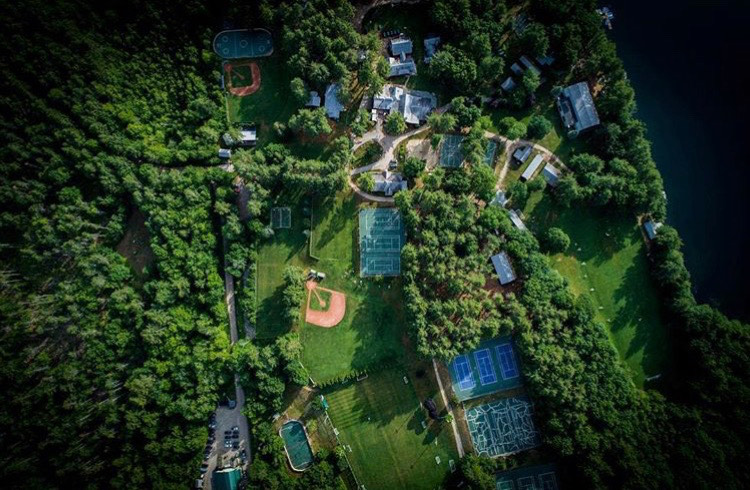 Aerial view of summer camp
